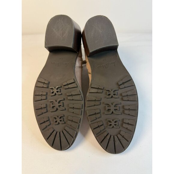 Sam Edelman Pryce Women's Size 8.5M Taupe Suede Zip Block Heel Ankle Bootie - Picture 11 of 16